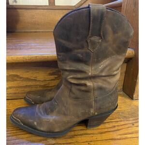 Durango Crush Boots Womens 9M Brown Leather Festival Western Cowboy